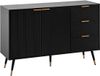 Ervesto Dressoir Zwart met Eiken Decor