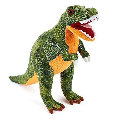 Zappi Co Kinderen Gevulde Zachte Knuffel T-Rex Groene Dinosaurus Speelgoed (16\"/40cm) Safari Dieren Collectie Pluche Teddy Nieuw Geboren Kind Eerst