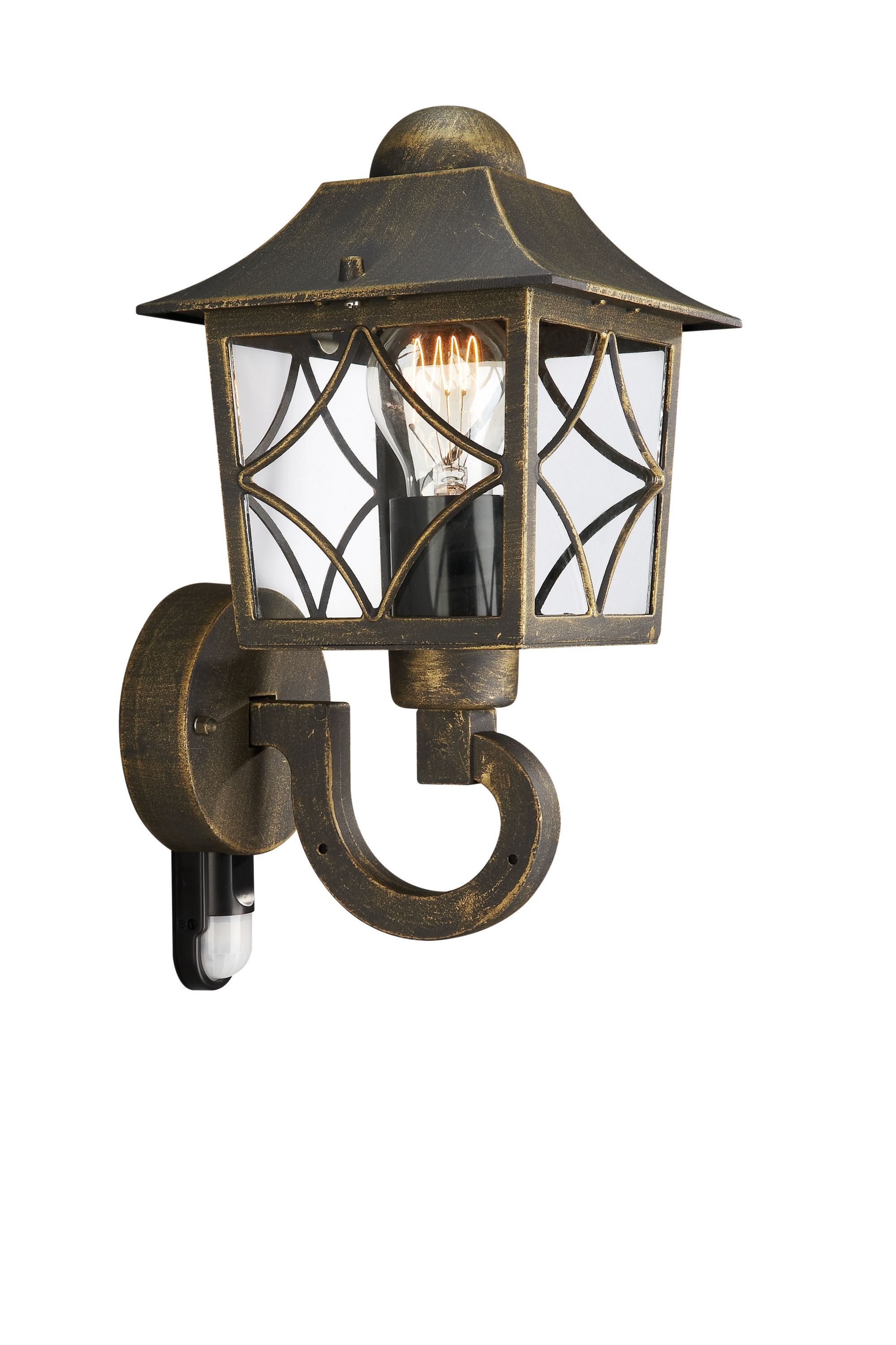 Philips Cambridge Buitenwandlamp - Zwart - E27 - IP44 - Met Sensor