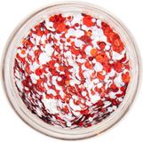 PartyXplosion / nh-visagie PartyXplosion Pressed Chunky Glitter Cream Rood - Wit