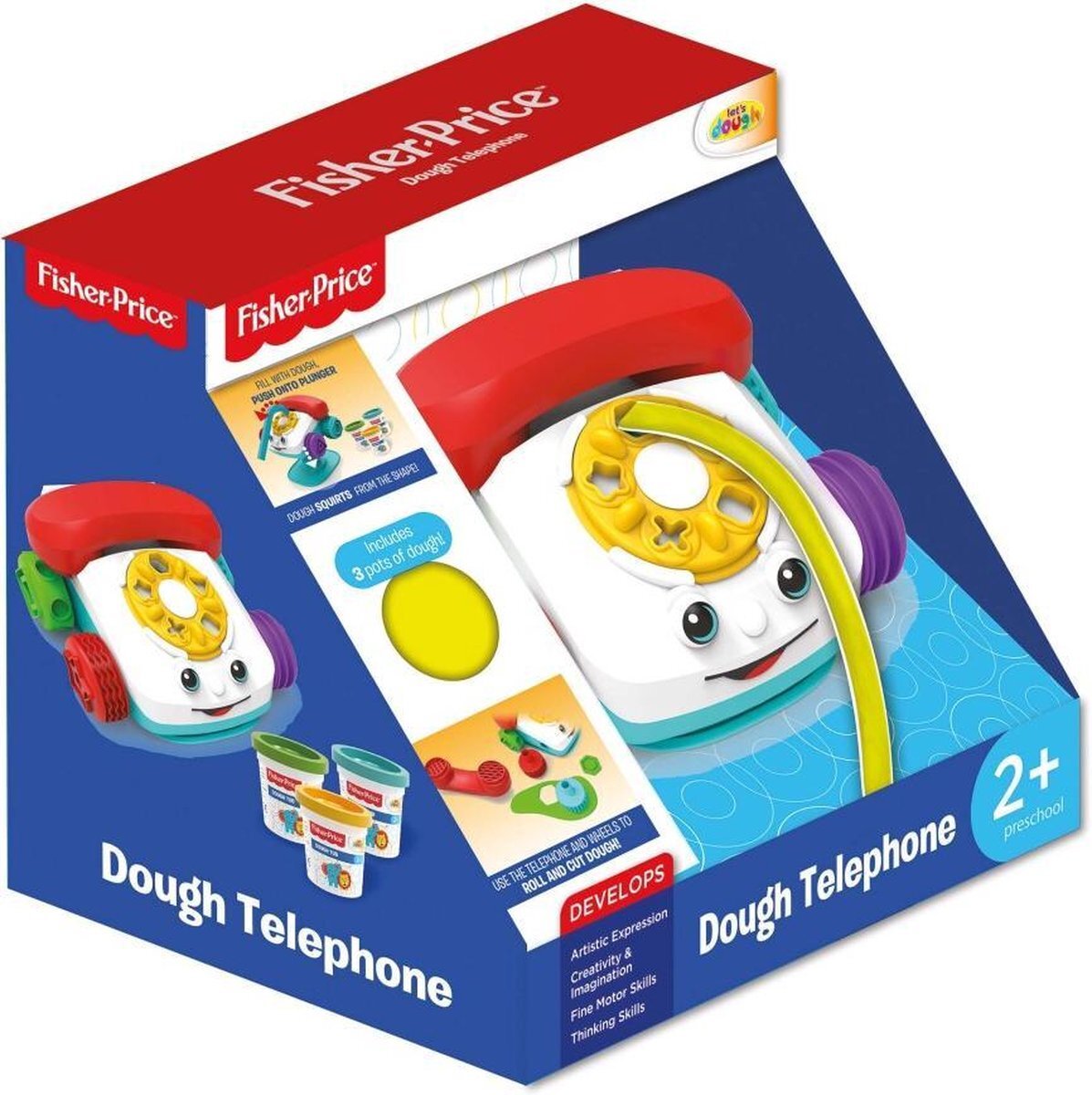 Fisher-Price Fisher Price Klei Telefoon met 3 Portjes Klei