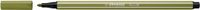 STABILO Pen 68 Brush - Premium Brush Viltstift - Modder Groen - per stuk