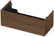 INK - Onderkast 1 Lade Push 2 Open Horizontaal Gefreesd Bestaande Uit - 1000x450x376 Mm - Massief Eiken Chocolate