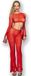 Chilirose CR 4648 Naadloze Top en Panty Set Rood Elastaan/Nylon One Size