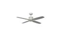 Pepeo energiebesparende plafondventilator Turno inclusief afstandsbediening, chroom, 132201303 wit/wit