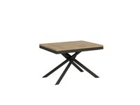 ITYHOME - Table extensible 120/380x90 cm Karida Evolution, chêne (naturel), cadre et pieds anthracite