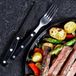 Merkloos Steakbestek - 6 Steakmessen + 6 Vorken RVS/Zwart