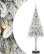 vidaXL Kerstboom met 150 LED-lampjes, wit, 150 cm, gemaakt van PE en staal