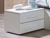 SIELLA Lot de 2 tables de chevet 2 tiroirs blanc brillant/blanc alpin