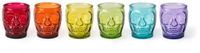 Excelsa Italiaans Design Set van 6 multicolor Calavera glazen - Dia de los Muertos