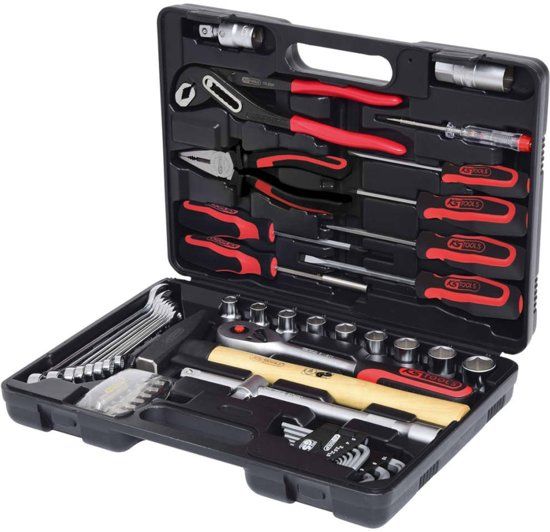 KSTools 49-delige Gereedschapsset universeel 1/4\" en 1/2\" chroomstaal