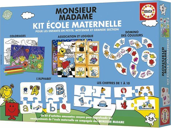 Educa école Maternelle jeu éducatif Monsieur Madame