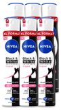 NIVEA Deospray Invisible Black & White Original - 250 ml - Pack avantage - 6 pièces