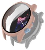 Wigento Amazfit Beschermhoes van TPU-silicon voor Amazfit GTR 3 / GTR 3 Pro (2-in-1) + gehard glas, kleur: roze