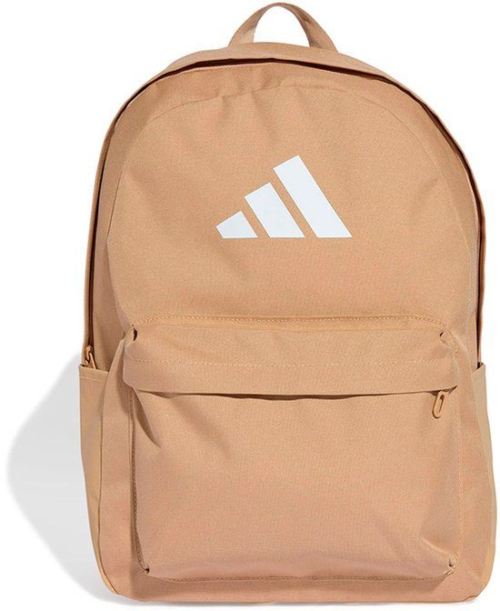 Adidas Classic 3 Bar Logo 28L Backpack - Warm Sandstone / White