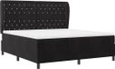 vidaXL Boxspringbed met matras Zwart 200 x 180 cm Fluweel
