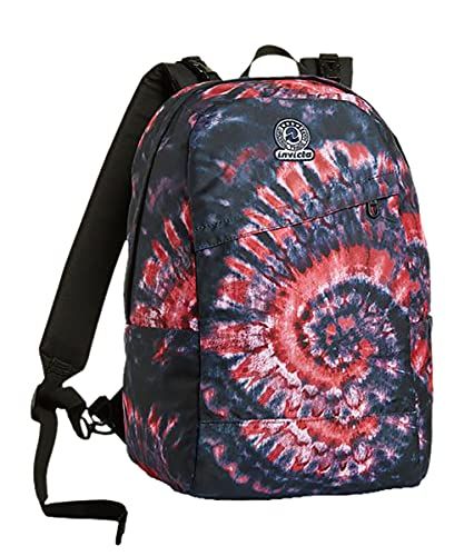 Invicta Omkeerbare rugzak, Twist Eco-materiaal, 27 l, fuchsia/roze, 2-in-1 in patroon en effen kleur, school en vrije tijd