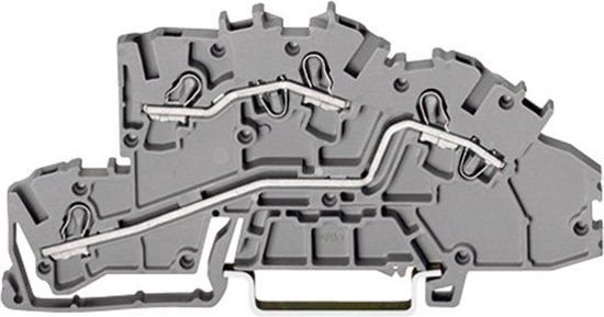 DeliBest WAGO 2003-7642 Installatie-etageklem 5.20 mm Spanveer Toewijzing: L, L Grijs 1 stuk(s)