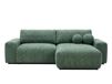 Canapé d'angle réversible convertible 4 places en tissu texturé vert