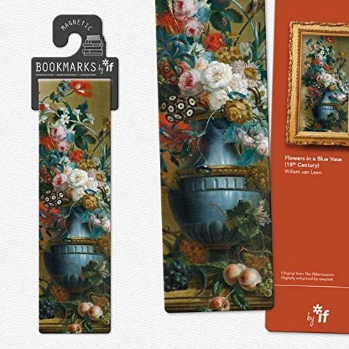 IF Klassiekers Magnetische Bloemen In Een Blauwe Vaas Bladwijzer