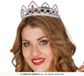 Fiestas Guirca Tiara Prinses Dames Zilver/roze/groen