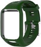 KELERINO. Siliconen bandje voor TomTom Runner 2/3 & Spark 2/3 - Donker Groen
