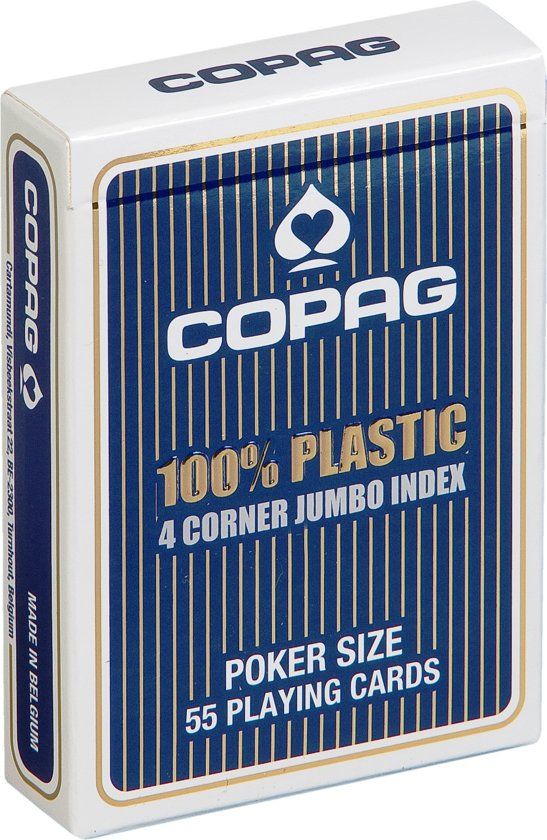 Asmodee Copag - 4 Pips Index Blue Display - Kunststof - 5411068640599