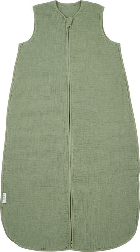 Meyco Baby Uni baby slaapzak gevoerd - olive green - 90cm - Winter 2024