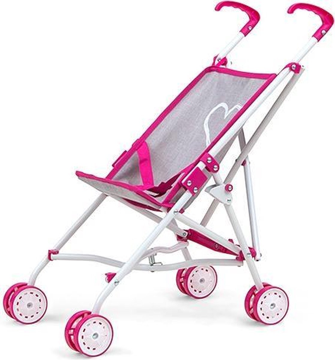 Milly Mally Poppenwagen Julia Prestige 54 Cm Roze/grijs