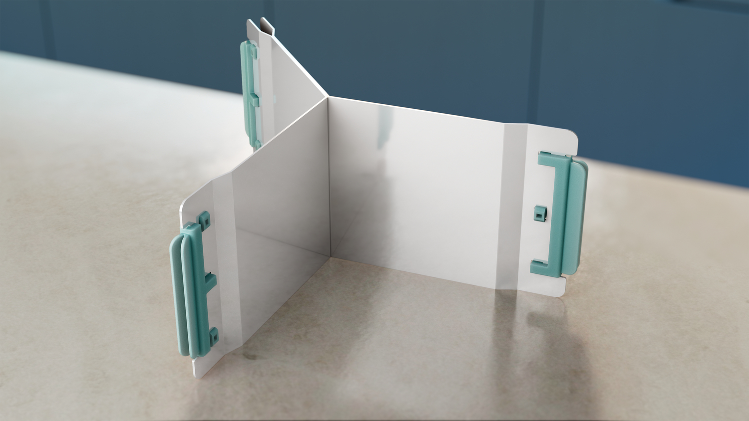 Philips Airfryer Compartment Separator - HD9875, HD9880, HD9876 - Aluminium/Teal