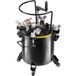 Pot de peinture sous pression 20 l/5 gal, 70 psi réglable, acier avec roulettes et joint d'étanchéité, pour décoration intérieure et peinture industrielle.