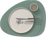 LIND DNA Placemats Nupo - Leer - Pastel Groen - Gebogen - 44 x 37 cm - 2 Stuks