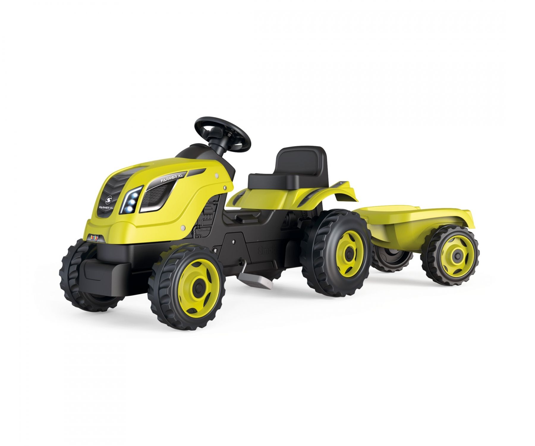 Smoby Tractor Farmer XL - Black, Yellow, Plastic - 3+ Years