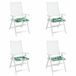 vidaXL - Stoelkussens - 4 st - Oxford Stof - Bladpatroon - 50 x 50 x 3 cm