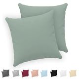 Twinzen® Kussensloop 65x65 (Set van 2) - 100% Katoen Jersey 150 GSM - Kussenhoes met ritssluiting - Oeko-Tex gecertificeerd