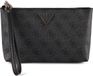GUESS Laurel II Wristlet Pouch Coal Logo donkergrijs