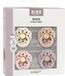 BiBs Boheme Fopspeen - Rond - 4 Stuks - 6-18 Mnd - Ivory/Blush/Blossom/Dusky Lilac
