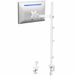 VIVO Extra hoge monitorbeugel voor één monitor met een stang van 99 cm, helemaal verstelbaar - kantelen en draaien, voor schermen van 13 tot 32 inch, tot 10 kg, met VESA-bevestiging, wit, STAND-V011W