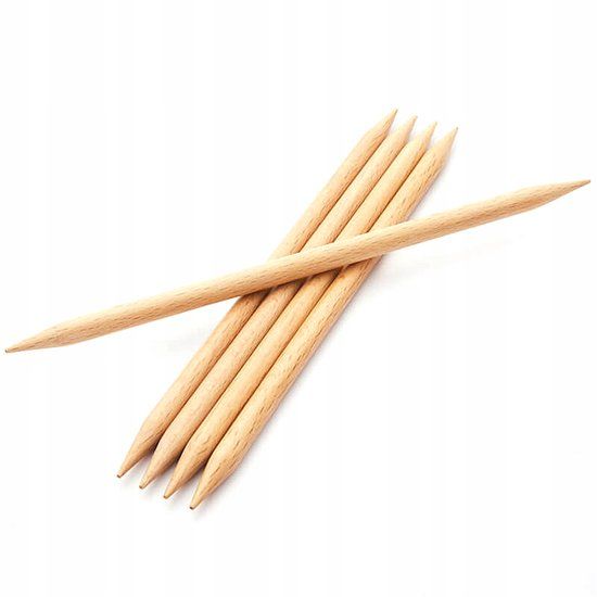 KnitPro Basix Sokkendraad 20cm 2.5mm - Houten Breinaalden