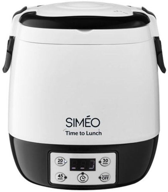 Simeo LBE420 elektrische lunchtrommel 300 W 1,25 l Zwart, Wit