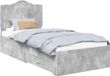 vidaXL Bedframe Betongrijs 90 x 200 cm Bewerkt hout