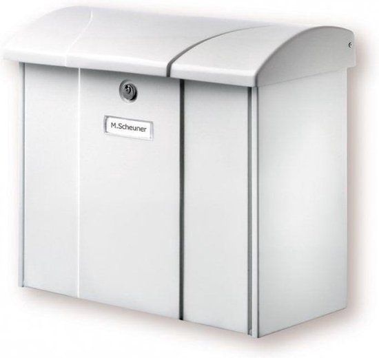 Burg Wächter Olymp brievenbus - Wit - RVS - Vrijstaand