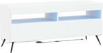 vidaXL - LED - tv-meubel - Wit - Bewerkt - hout
