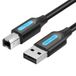 Vention COQBD câble USB USB 2.0 0,5 m USB A vers USB B Noir
