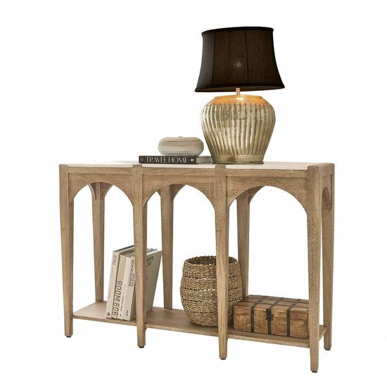 LOBERON Sidetable Annabelle bruin/wit