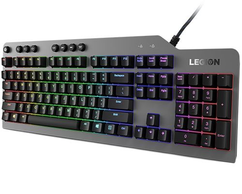 Lenovo Legion K500 - Gaming Keyboard - USB - QWERTY US - Black/Grey