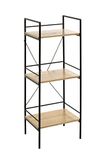 HAKU Plank eiken, zwart, MDF, metaal - Maat: B 34 cm x H 96 cm x D 27 cm, Stijl: Modern