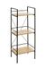 HAKU Plank eiken, zwart, MDF, metaal - Maat: B 34 cm x H 96 cm x D 27 cm, Stijl: Modern