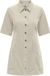 ONLY - ONLAIME 2/4 SHORT CORD BUTTON DRESS PNT - Meisjes - Mini jurken - XXL - Katoen - Kort - Korte mouw - Klassieke kraag - Standaardmouw - Herfst/Winter - Jurk - BESTSELLER A/S - Kinderen - Casual - Vrouwen - Recht - Oatmeal - Meisjes - Standaardmaten - 80% Katoen, 20% Gerecycled katoen - Nee - Effen - Knopen - Mode