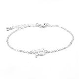 LUXENTER Alfabet Armband Zilver Afwerking - Letter R